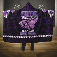 Alzheimer's Awareness Hooded Blanket You May Not Remember But I Will Never Forget LT05 - Polynesian Pride