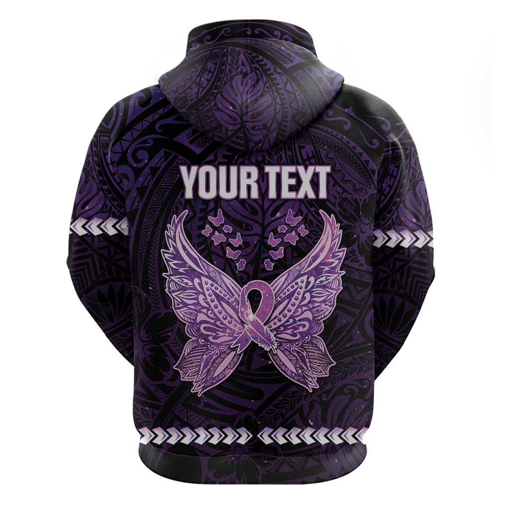Personalised Alzheimer's Awareness Hoodie You May Not Remember But I Will Never Forget LT05 - Polynesian Pride