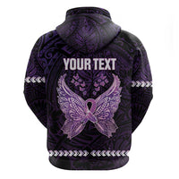 Personalised Alzheimer's Awareness Hoodie You May Not Remember But I Will Never Forget LT05 - Polynesian Pride
