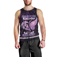 Personalised Alzheimer's Awareness Men Tank Top You May Not Remember But I Will Never Forget LT05 - Polynesian Pride