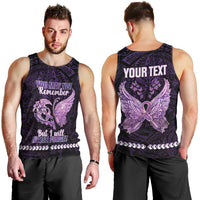 Personalised Alzheimer's Awareness Men Tank Top You May Not Remember But I Will Never Forget LT05 - Polynesian Pride