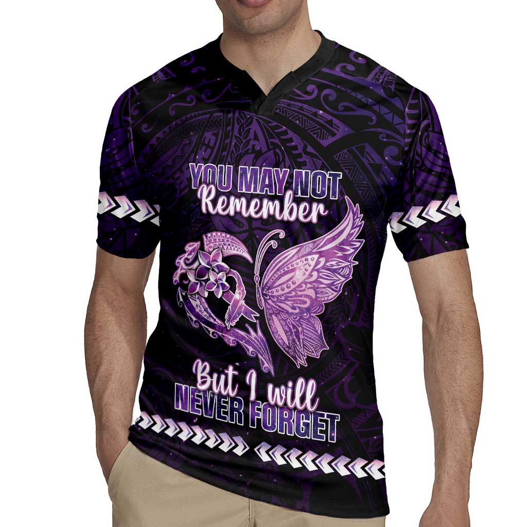 Personalised Alzheimer's Awareness Rugby Jersey You May Not Remember But I Will Never Forget LT05 - Polynesian Pride