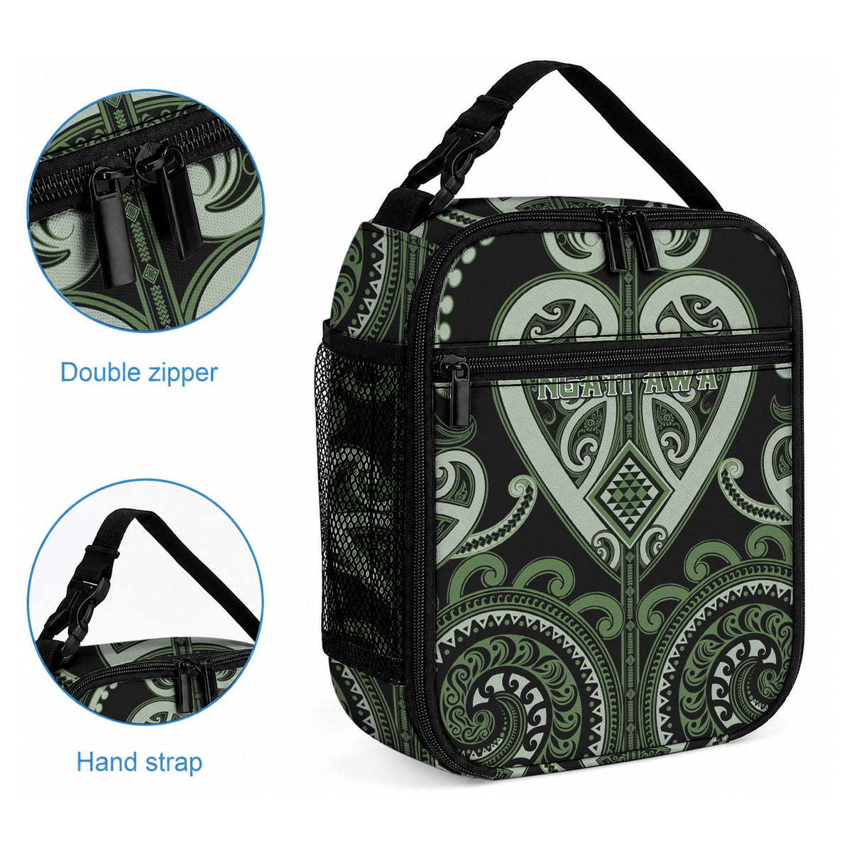 Aotearoa Ngati Awa Lunch Bag Maori Tribal Pattern LT05 - Polynesian Pride