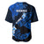 Hawaii Maui Baseball Jersey Polynesian Fish Hook Hibiscus Blue Version LT05 - Polynesian Pride