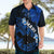 Hawaii Maui Hawaiian Shirt Polynesian Fish Hook Hibiscus Blue Version LT05 - Polynesian Pride