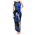 Hawaii Maui Tank Maxi Dress Polynesian Fish Hook Hibiscus Blue Version LT05 Women Blue - Polynesian Pride