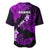 Hawaii Maui Baseball Jersey Polynesian Fish Hook Hibiscus Purple Version LT05 - Polynesian Pride