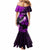 Hawaii Maui Mermaid Dress Polynesian Fish Hook Hibiscus Purple Version LT05 - Polynesian Pride