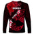 Hawaii Maui Long Sleeve Shirt Polynesian Fish Hook Hibiscus Red Version LT05 - Polynesian Pride