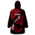 Hawaii Maui Wearable Blanket Hoodie Polynesian Fish Hook Hibiscus Red Version LT05 - Polynesian Pride