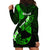 Hawaii Maui Hoodie Dress Polynesian Fish Hook Hibiscus Green Version LT05 - Polynesian Pride