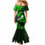 Hawaii Maui Mermaid Dress Polynesian Fish Hook Hibiscus Green Version LT05 - Polynesian Pride