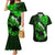 Personalized Hawaii Maui Couples Matching Mermaid Dress and Hawaiian Shirt Polynesian Fish Hook Hibiscus Green Version LT05 Green - Polynesian Pride