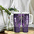 Personalized Hawaii Tumbler With Handle Hammerhead Shark Kakau Polynesian Tribal Purple