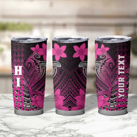 Personalized Hawaii Tumbler Cup Hammerhead Shark Kakau Polynesian Tribal Pink LT05 - Polynesian Pride