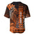 Personalized Hawaii Baseball Jersey Hammerhead Shark Kakau Polynesian Tribal Orange LT05 - Polynesian Pride