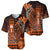 Personalized Hawaii Baseball Jersey Hammerhead Shark Kakau Polynesian Tribal Orange LT05 - Polynesian Pride