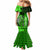 Personalized Hawaii Mermaid Dress Hammerhead Shark Kakau Polynesian Tribal Green LT05 - Polynesian Pride