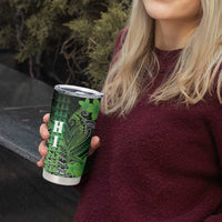 Personalized Hawaii Tumbler Cup Hammerhead Shark Kakau Polynesian Tribal Green LT05 - Polynesian Pride