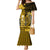 Personalized Hawaii Mermaid Dress Hammerhead Shark Kakau Polynesian Tribal Gold LT05 Women Gold - Polynesian Pride