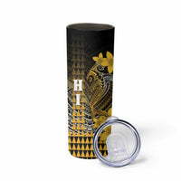 Personalized Hawaii Skinny Tumbler Hammerhead Shark Kakau Polynesian Tribal Gold LT05 - Polynesian Pride