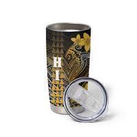 Personalized Hawaii Tumbler Cup Hammerhead Shark Kakau Polynesian Tribal Gold LT05 - Polynesian Pride