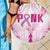 Breast Cancer Pink Out Beach Blanket Polynesian Art Tattoo White Version