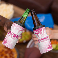 Breast Cancer Pink Out 4 in 1 Can Cooler Tumbler Polynesian Art Tattoo White Version LT05 - Polynesian Pride