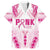 Breast Cancer Pink Out Hawaiian Shirt Polynesian Art Tattoo White Version