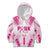 Breast Cancer Pink Out Kid Hoodie Polynesian Art Tattoo White Version