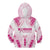 Breast Cancer Pink Out Kid Hoodie Polynesian Art Tattoo White Version