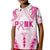 Breast Cancer Pink Out Kid Polo Shirt Polynesian Art Tattoo White Version