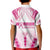 Breast Cancer Pink Out Kid Polo Shirt Polynesian Art Tattoo White Version