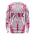 Breast Cancer Pink Out Long Sleeve Shirt Polynesian Art Tattoo White Version