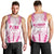 Breast Cancer Pink Out Men Tank Top Polynesian Art Tattoo White Version