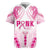 Breast Cancer Pink Out Rugby Jersey Polynesian Art Tattoo White Version