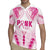 Breast Cancer Pink Out Rugby Jersey Polynesian Art Tattoo White Version