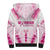 Breast Cancer Pink Out Sherpa Hoodie Polynesian Art Tattoo White Version