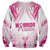 Breast Cancer Pink Out Sweatshirt Polynesian Art Tattoo White Version