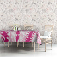 Breast Cancer Pink Out Tablecloth Polynesian Art Tattoo White Version LT05 - Polynesian Pride