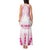 Breast Cancer Pink Out Tank Maxi Dress Polynesian Art Tattoo White Version