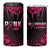 Breast Cancer Pink Out 4 in 1 Can Cooler Tumbler Polynesian Art Tattoo Black Version