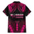 Breast Cancer Pink Out Family Matching Long Sleeve Bodycon Dress and Hawaiian Shirt Polynesian Art Tattoo Black Version