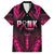 Breast Cancer Pink Out Hawaiian Shirt Polynesian Art Tattoo Black Version