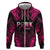 Breast Cancer Pink Out Hoodie Polynesian Art Tattoo Black Version