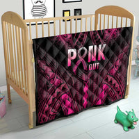 Breast Cancer Pink Out Quilt Polynesian Art Tattoo Black Version LT05 - Polynesian Pride