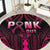 Breast Cancer Pink Out Round Carpet Polynesian Art Tattoo Black Version