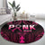 Breast Cancer Pink Out Round Carpet Polynesian Art Tattoo Black Version