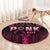 Breast Cancer Pink Out Round Carpet Polynesian Art Tattoo Black Version