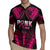 Breast Cancer Pink Out Rugby Jersey Polynesian Art Tattoo Black Version